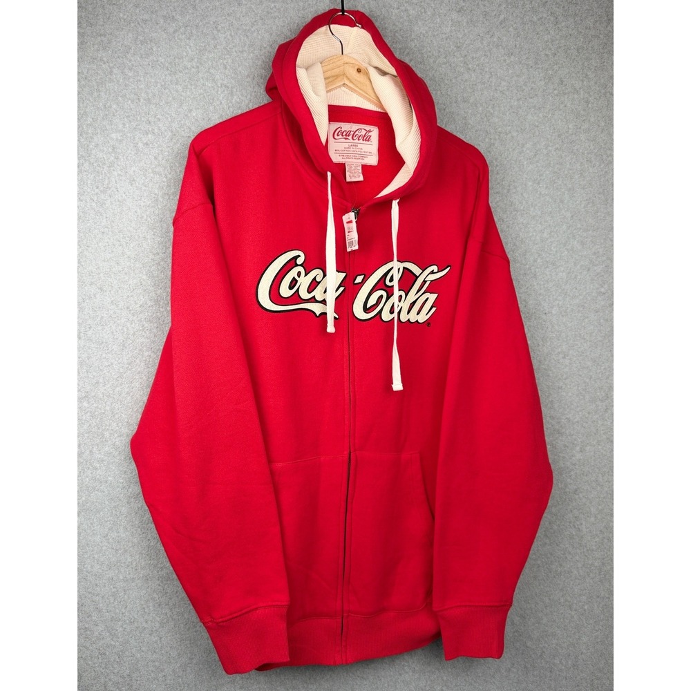 Official Coca-Cola Licensed Full Zip Hoodie Large Red New With Tags 2015